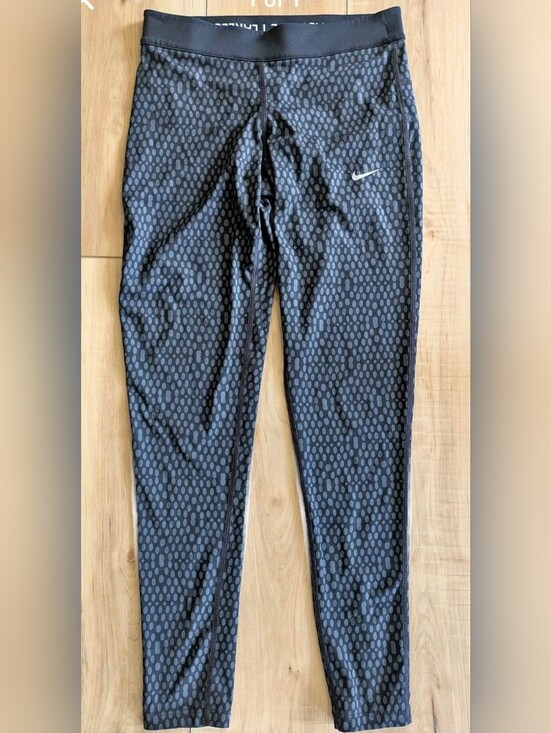Nike Pants - Cute Nike Dri-Fit Black/Gray Dotted Workout Leggings-Size Small-EUC